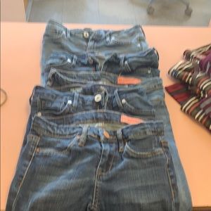 5 pairs of girls or boys skinny jeans  siZe 10